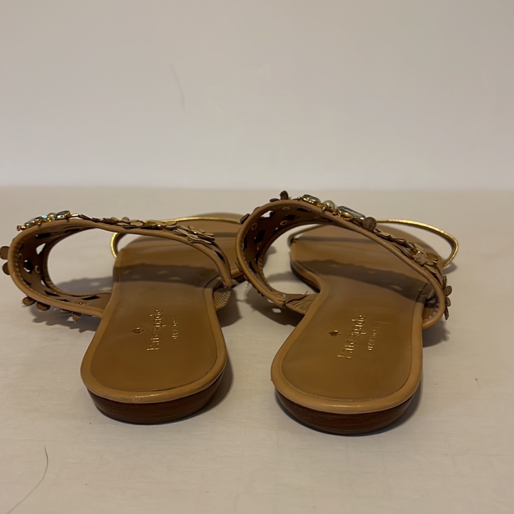 Kate Spade Flower Bug Embellished Leather Sandal 9.5M - Picture 6 of 11